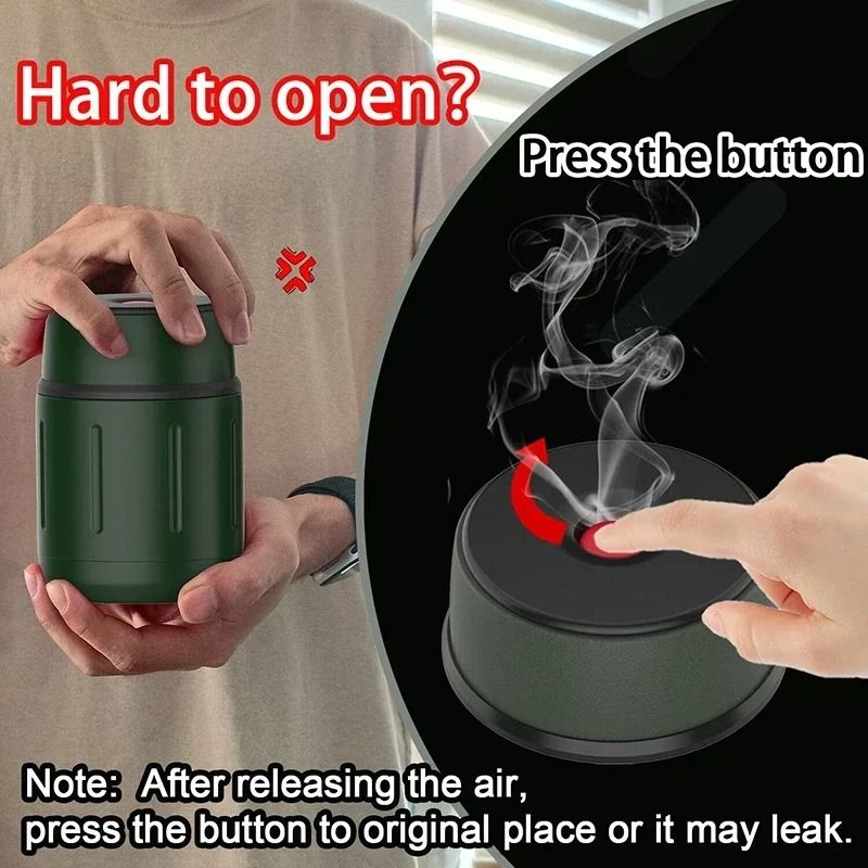 FEIJIAN 500ml Portable Vacuum Insulated Food Jar Premium 316 Stainless Steel Lunch Box With Spoon 4