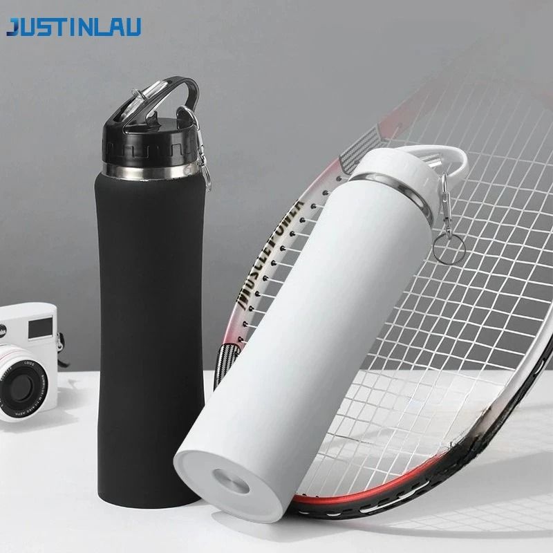 JUSTINLAU Stainless Steel Thermos Cup 600ml750ml Vacuum Insulated Kids Straw Cup 0