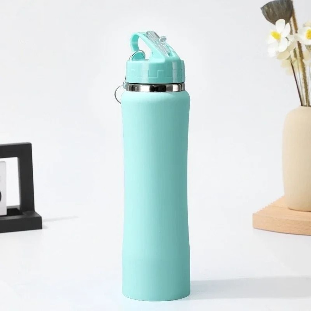 JUSTINLAU Stainless Steel Thermos Cup 600ml750ml Vacuum Insulated Kids Straw Cup 12