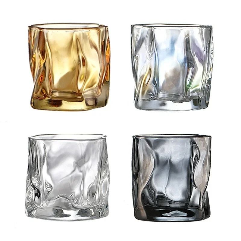 Artisanal Glacier Glass Mug 190ml Irregular Whiskey Coffee Cup 3