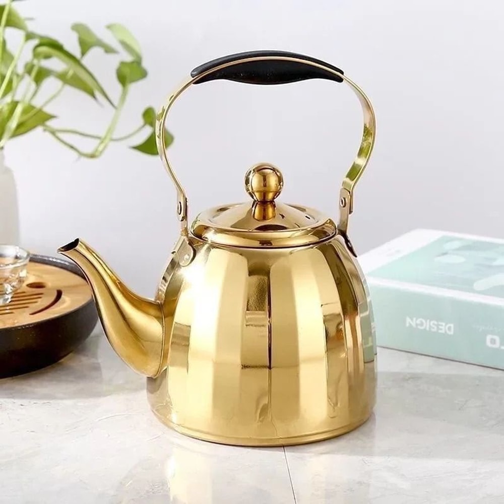 Stainless Steel Tea Pot With Filter 1L15L2L Large Capacity Flower Teapot 11