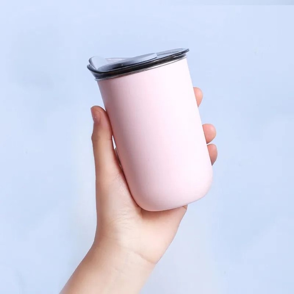 Stainless Steel Insulated Coffee Mug 300ML Thermal Travel Cup With Lid 3