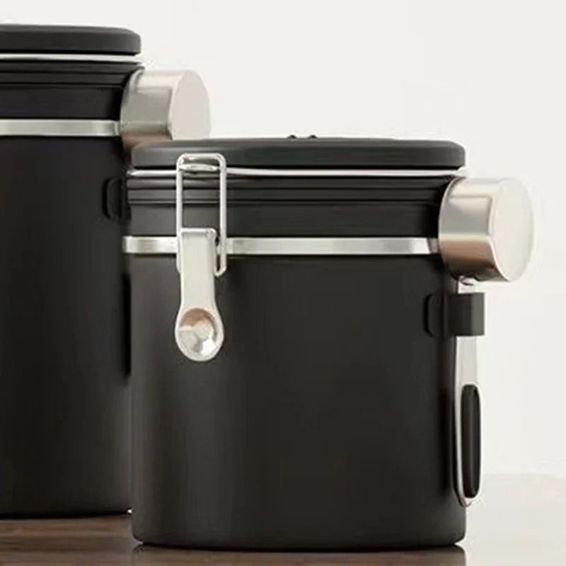 Stainless Steel Coffee Beans Vacuum Storage Jar Large Capacity Airtight Container With Spoon 13
