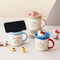 Sanrio 3D Doll Lid Ceramic Mug Cute Hello Kitty My Melody Cinnamoroll 320ml Coffee Cup 2