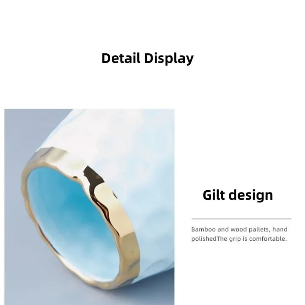 Creative Ceramic Storage Jar Elegant Concave Stria Gold Edge Tableware For Dried Fruits Nuts 4