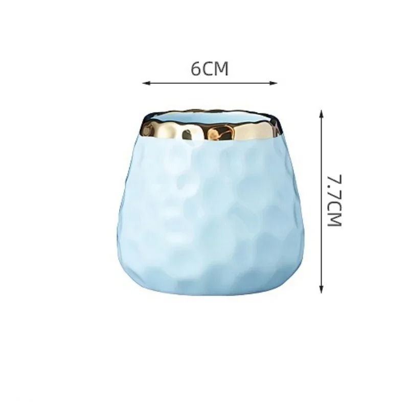 Creative Ceramic Storage Jar Elegant Concave Stria Gold Edge Tableware For Dried Fruits Nuts 5