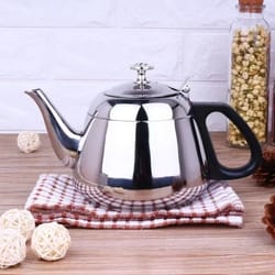 stainless steel teapot & hot water kettle – metal coffee pot with tea strainer