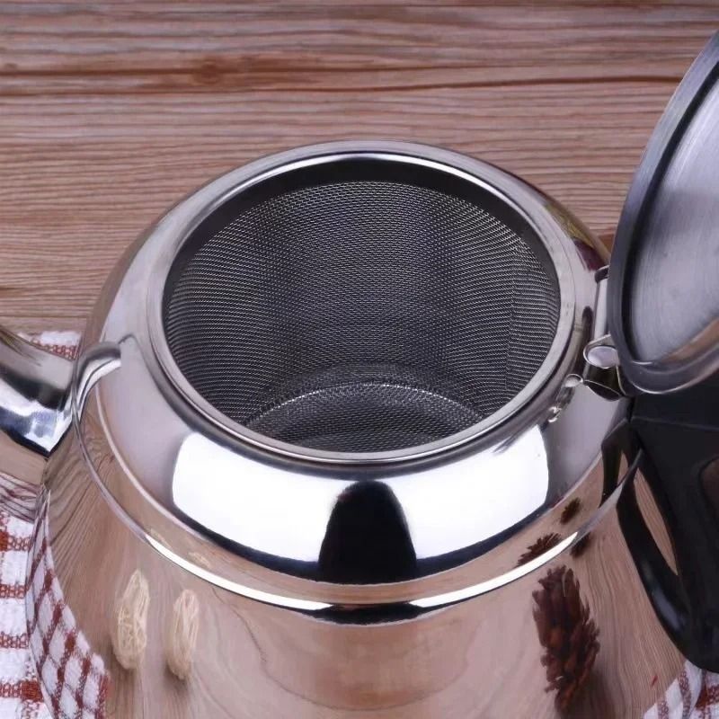 Stainless Steel Teapot Hot Water Kettle Metal Coffee Pot With Tea Strainer 1