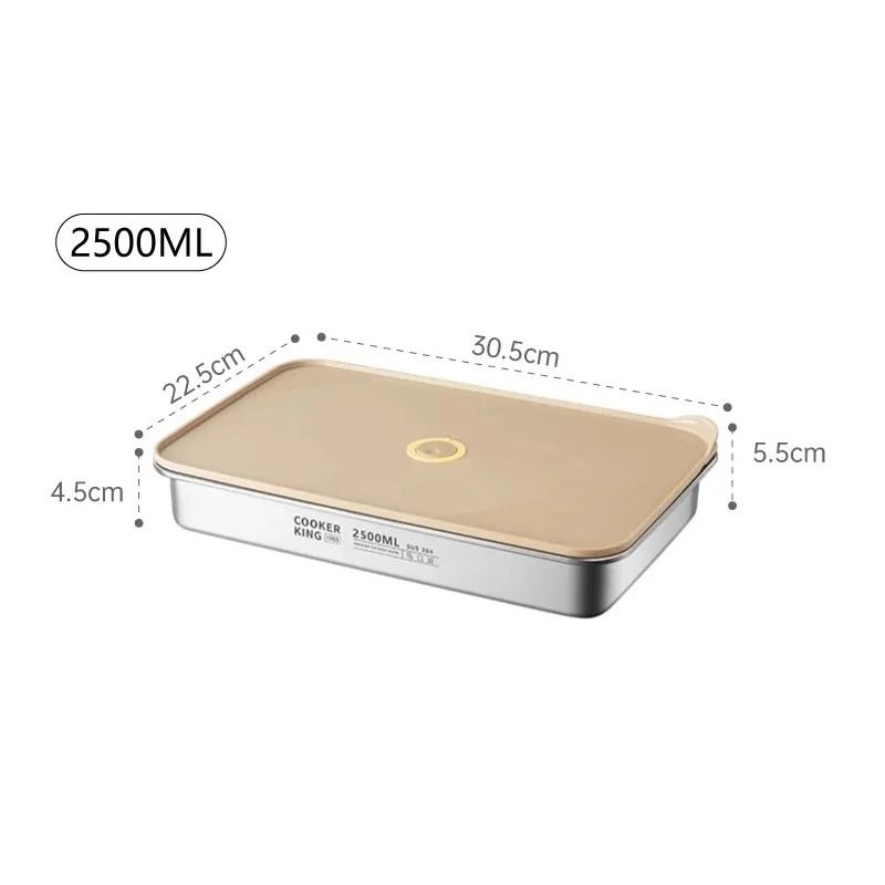 COOKER KING Stainless Steel Food Storage Container MultiPurpose Dumpling Tray Refrigerator Organi 6