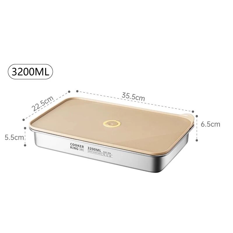 COOKER KING Stainless Steel Food Storage Container MultiPurpose Dumpling Tray Refrigerator Organi 7