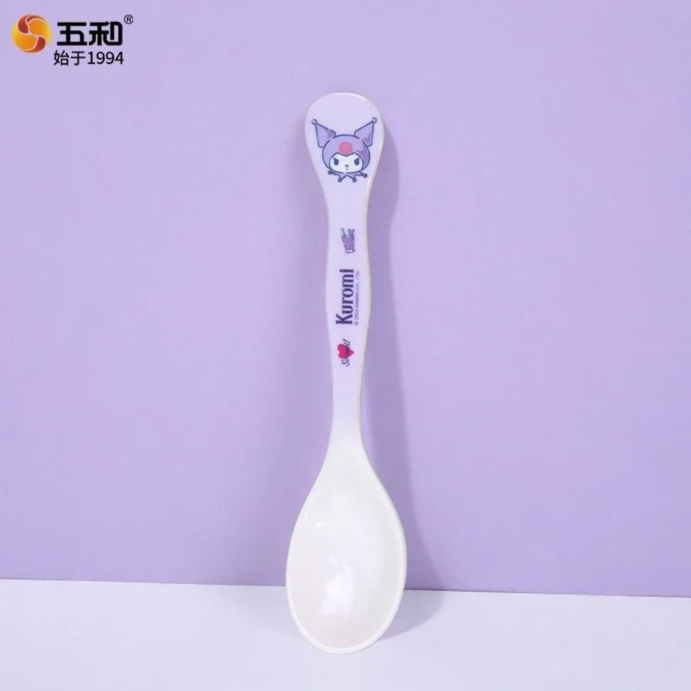 Sanrio Kuromi Cartoon Divided Plate Set Cute Kids AntiFall Tableware 15