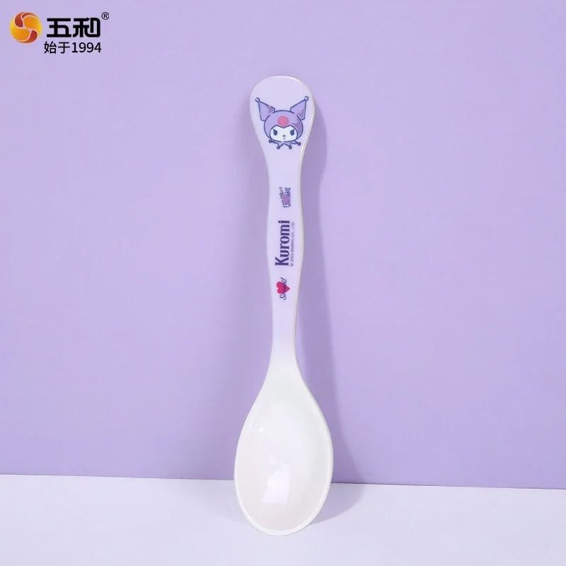 Sanrio Kuromi Cartoon Divided Plate Set Cute Kids AntiFall Tableware 15