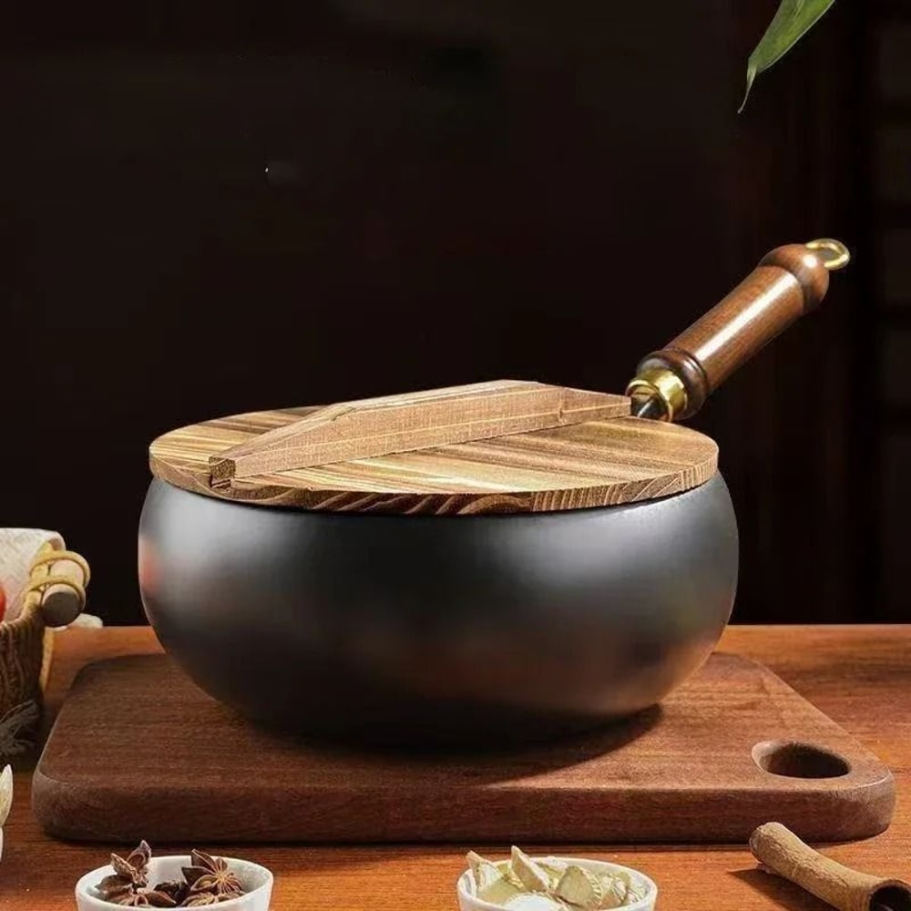 Handmade Forged Big Belly Pot Uncoated NonStick Frying Pan For Gas Stoves 2