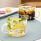 Sanrio Collaboration Transparent Glass Mug 10cm Cute Breakfast Oatmeal Cup With Colored Handle 2