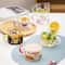 Sanrio Collaboration Transparent Glass Mug 10cm Cute Breakfast Oatmeal Cup With Colored Handle 3