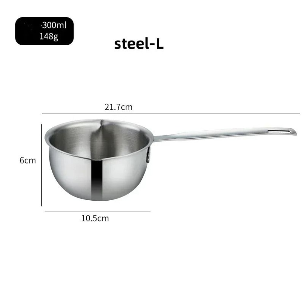 Mini 304 Stainless Steel Oil Pot Small Saucepan With Wooden Handle For Butter Chocolate 9