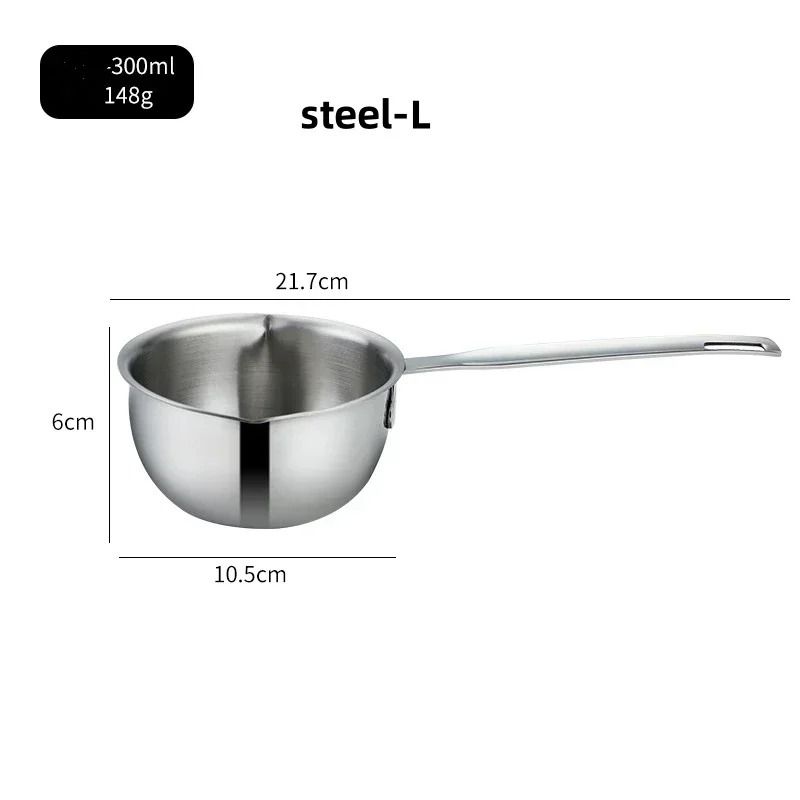 Mini 304 Stainless Steel Oil Pot Small Saucepan With Wooden Handle For Butter Chocolate 9