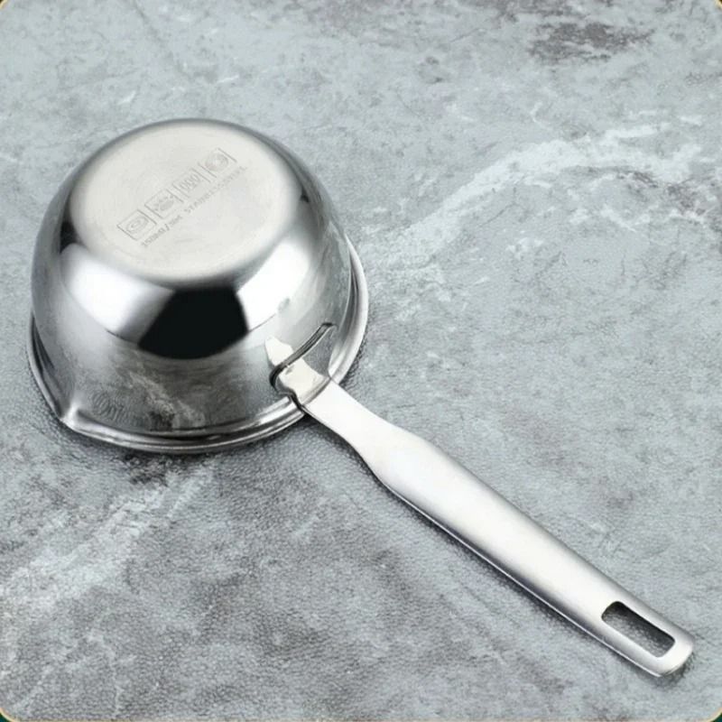 Mini 304 Stainless Steel Oil Pot Small Saucepan With Wooden Handle For Butter Chocolate 5