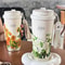 500ml Flower Pattern Insulated Coffee Cup Stainless Steel DoubleWall Vacuum Travel Mug 1