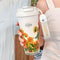 500ml Flower Pattern Insulated Coffee Cup Stainless Steel DoubleWall Vacuum Travel Mug 13