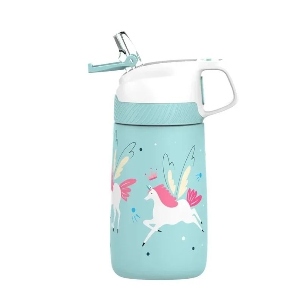 Cartoon Pattern Portable Kids Water Bottle 350ml Stainless Steel Thermo Cup For Travel 10