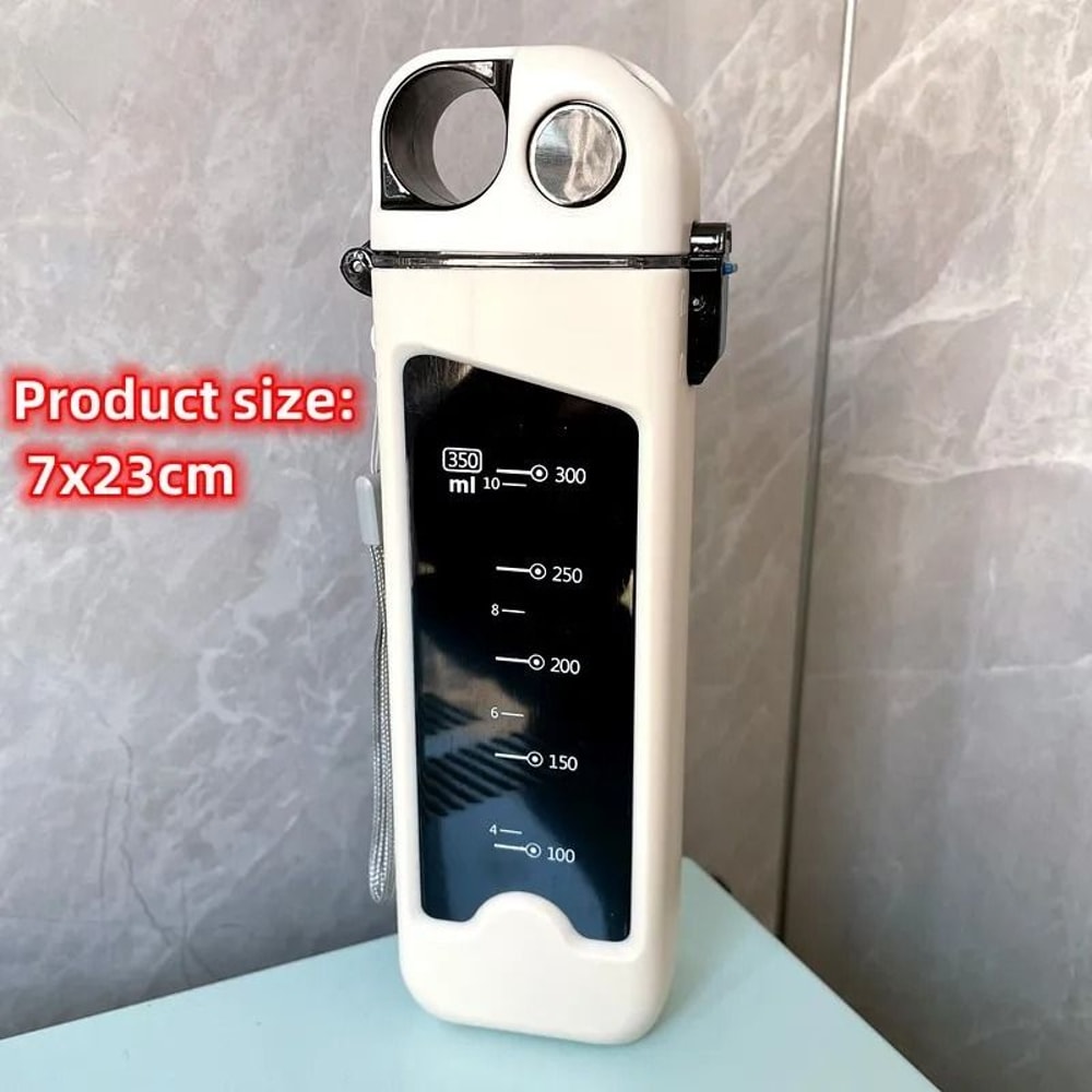 Plastic Straw Rectangular Water Bottle High Color Value Portable FallResistant Cup 5