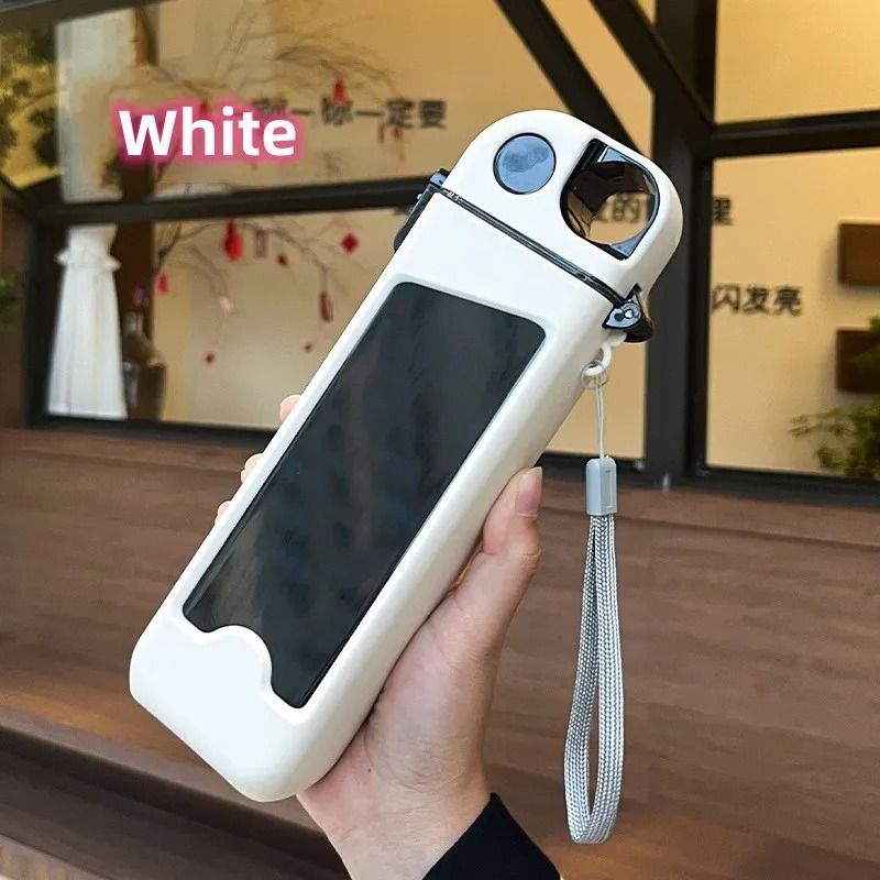 Plastic Straw Rectangular Water Bottle High Color Value Portable FallResistant Cup 8