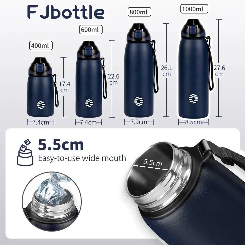 FEIJIAN Stainless Steel Vacuum Sports Bottle Portable Travel Water Bottle For Hot Cold Drinks 4