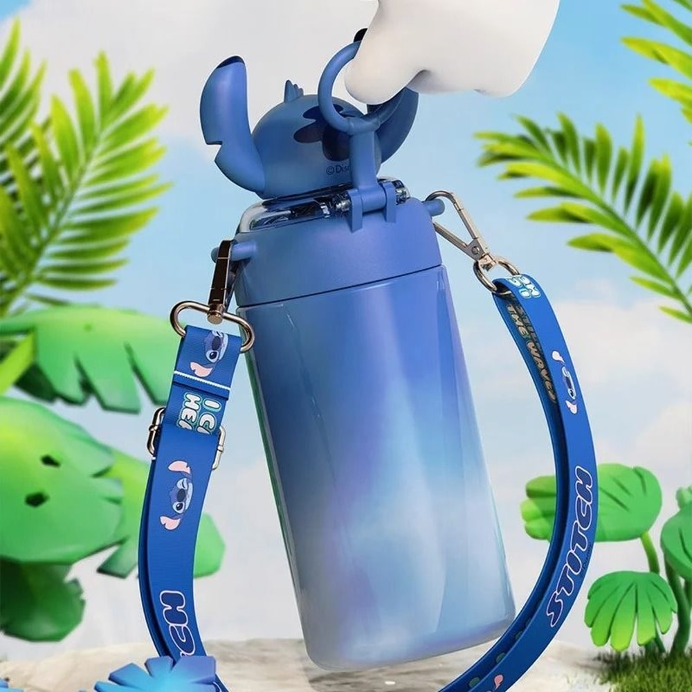 Disney Stitch 600ml Cartoon Thermos Cup Large Capacity Stainless Steel Insulated Water Bottle 3