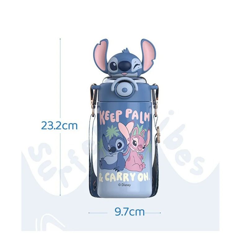 Disney Stitch 600ml Cartoon Thermos Cup Large Capacity Stainless Steel Insulated Water Bottle 5