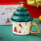 Sanrio Creative Christmas Tree Shape Hello Kitty Ceramic Mug 340ml Household Milk Coffee Cup 6