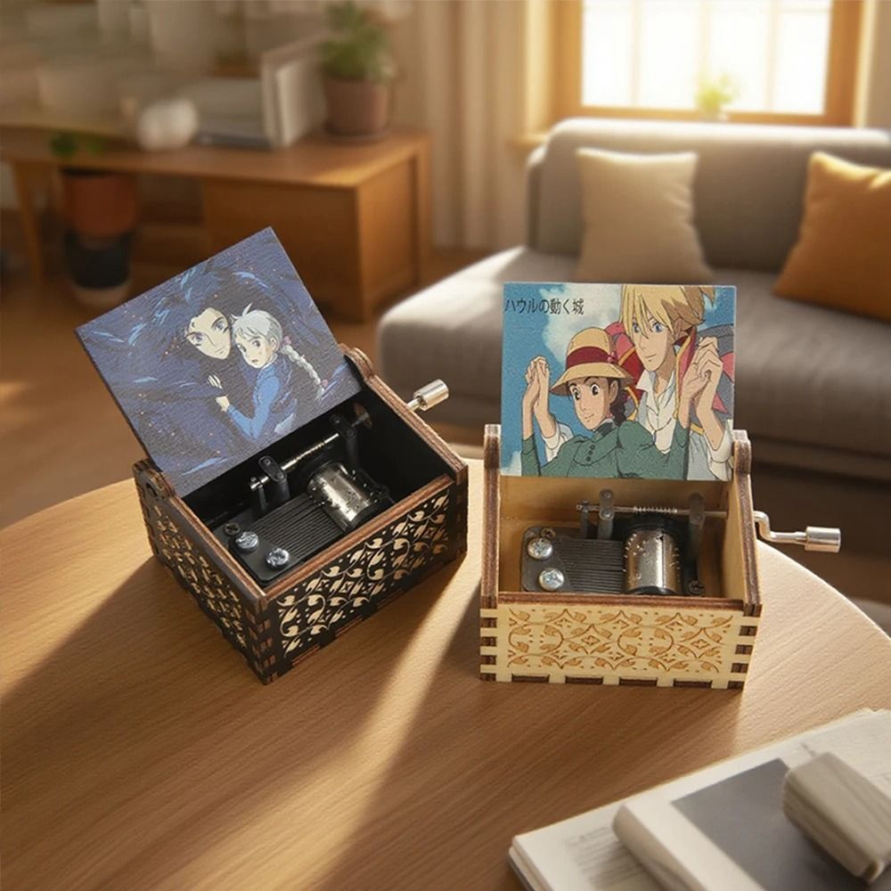 HandCranked Wooden Music Box MerryGoRound Of Life Anime Theme Gift 3