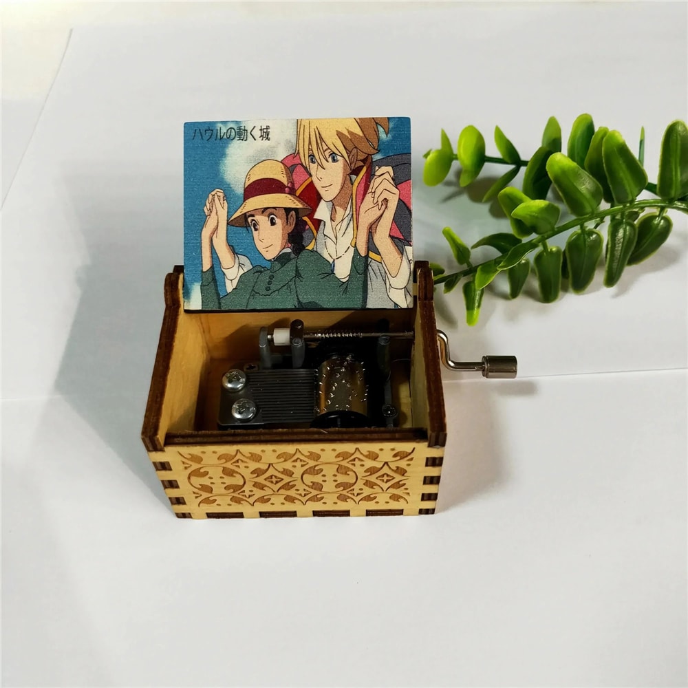 HandCranked Wooden Music Box MerryGoRound Of Life Anime Theme Gift 6
