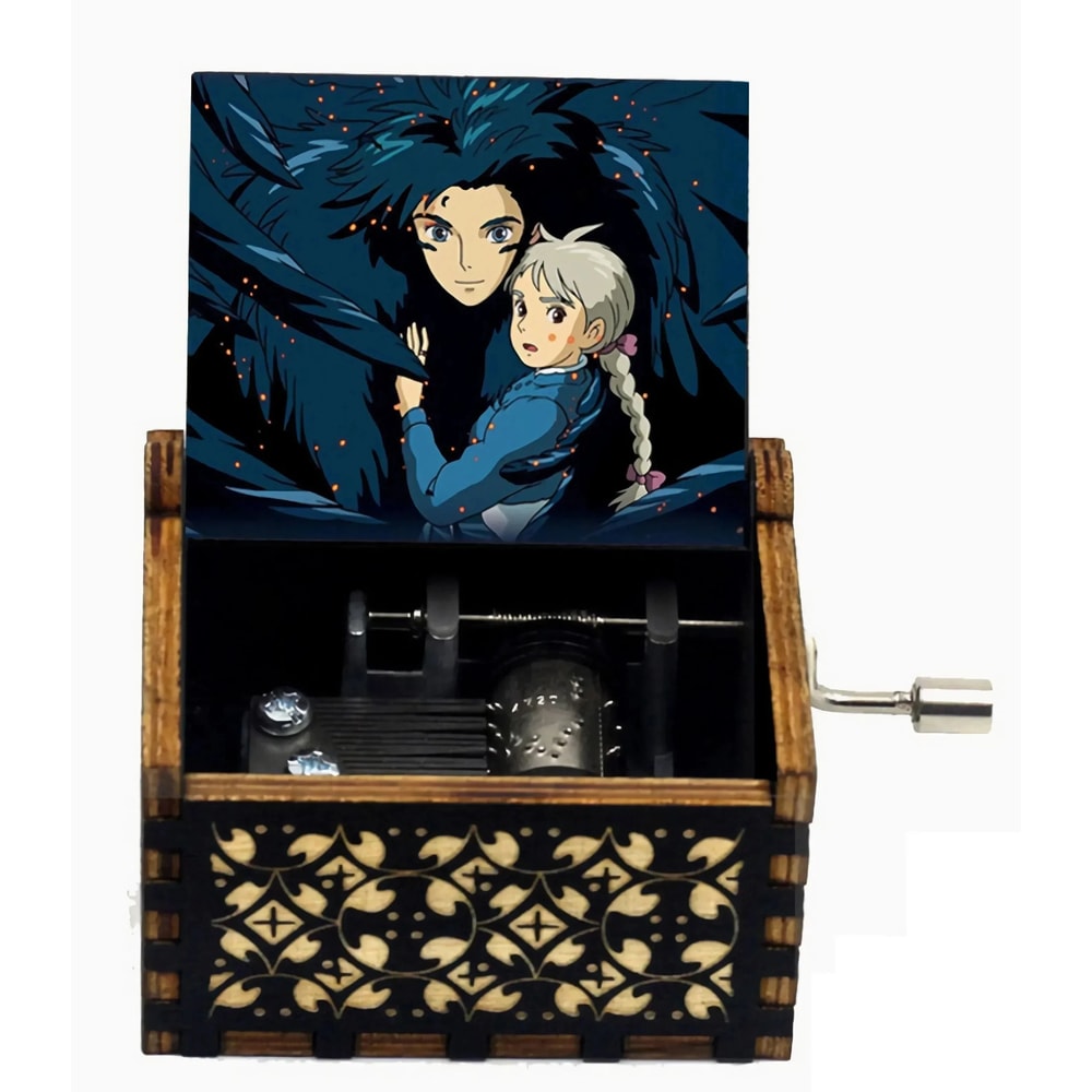 HandCranked Wooden Music Box MerryGoRound Of Life Anime Theme Gift 7