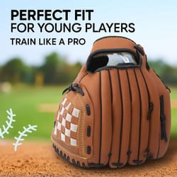 outdoor training baseball glove – 9.5" synthetic leather softball practice equipment for kids & adults