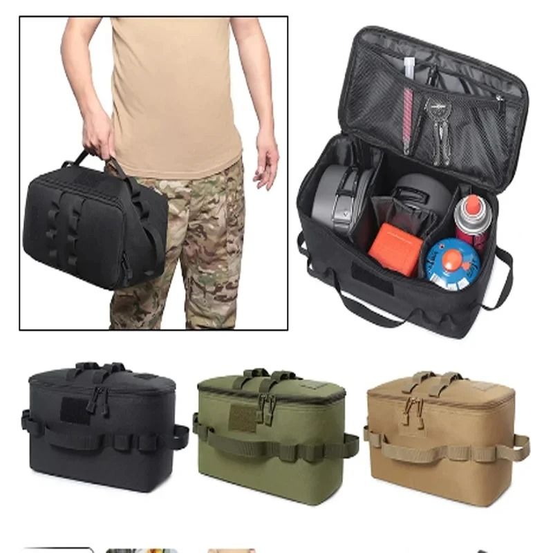 Outdoor Camping Storage Bag Large Capacity Cookware Gas Tank Organizer 5