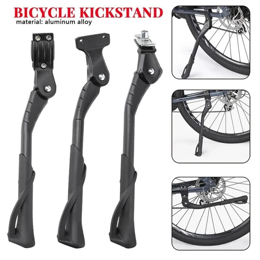 Adjustable Bicycle Kickstand HighStrength Aluminum Alloy Side Stand Parking Rack 0