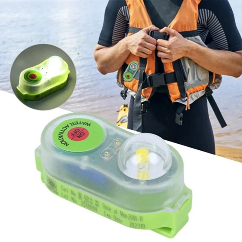 LED Seawater Activated Life Jacket Light Waterproof SelfLighting Safety Vest Accessory 0
