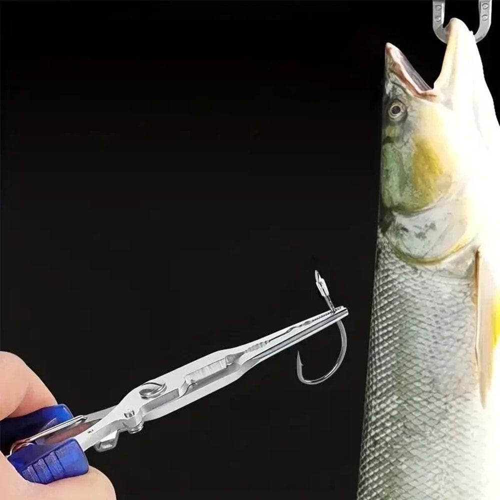 Stainless Steel Fishing Pliers Durable Line Cutter Hook Remover AntiSlip Grip 5