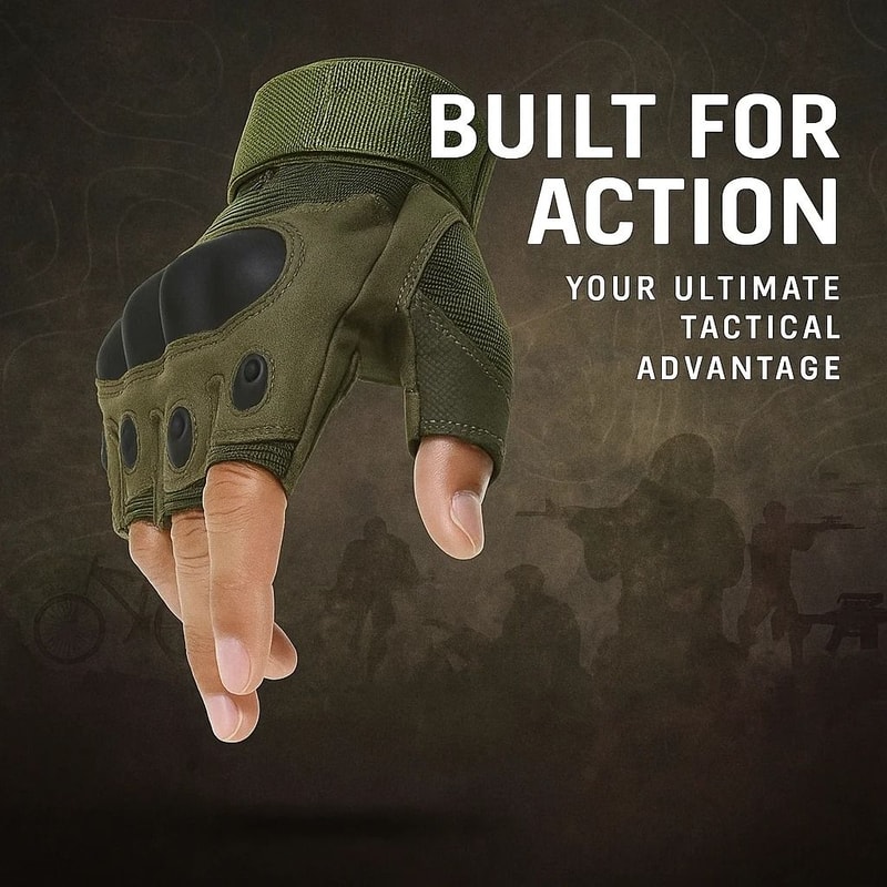 Half Finger Mens Tactical Gloves Impact Resistant Outdoor Sports Military Gear 4