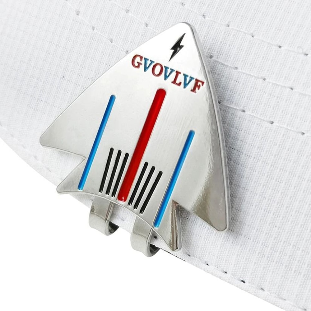 Golf Putting Alignment Aiming Tool Ball Marker With Magnetic Hat Clip Aircraft Pattern 4