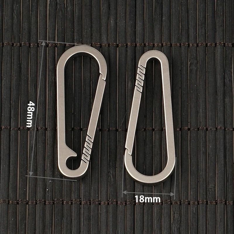 Multifunctional Titanium Alloy Quick Release Keychain UltraLight Carabiner Car Keyring 2