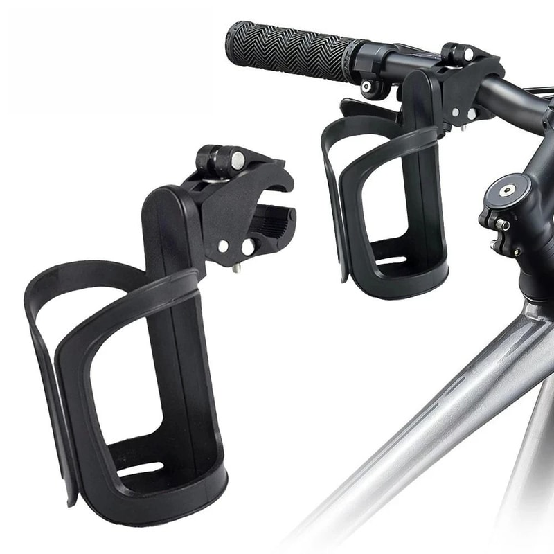 Universal 2in1 Bicycle Stroller Cup Holder ToolFree Mounting For MTB Road And Baby Carts 2