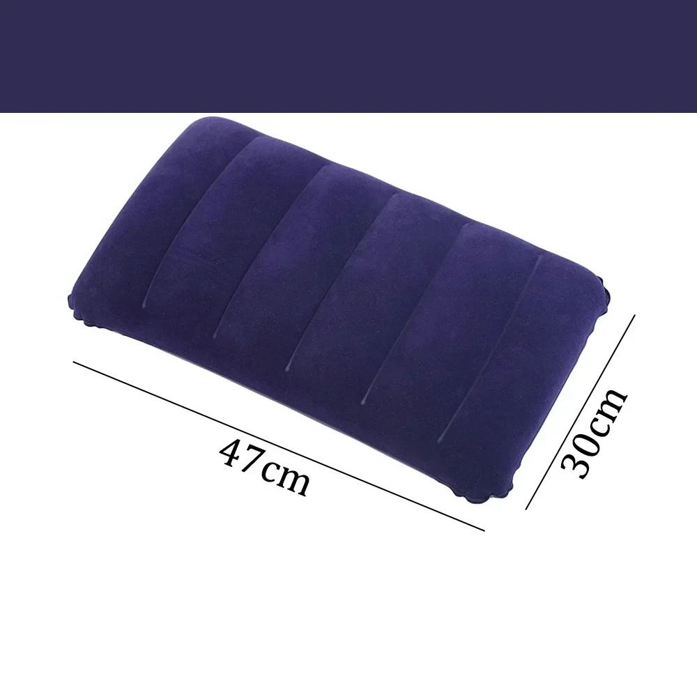 Portable Inflatable Air Cushion Pillow Large 47x30cm Folding Square Travel Headrest 10