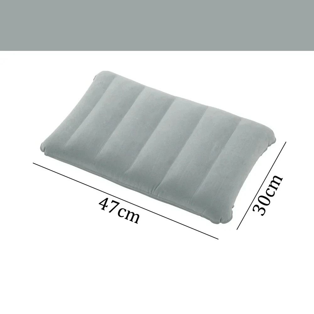 Portable Inflatable Air Cushion Pillow Large 47x30cm Folding Square Travel Headrest 8