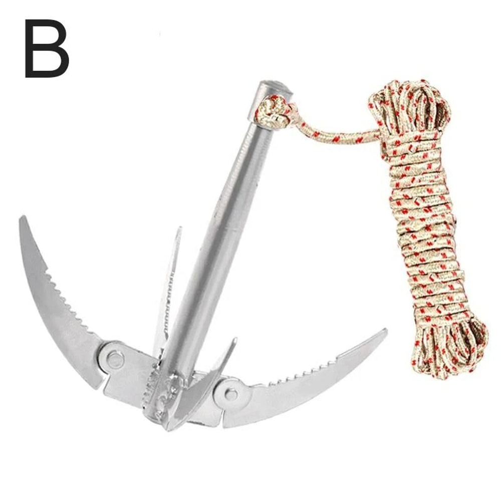 Folding Boat Anchor Grappling Hook Sturdy Survival Tool For Canoes Kayaks And Small Craft 8