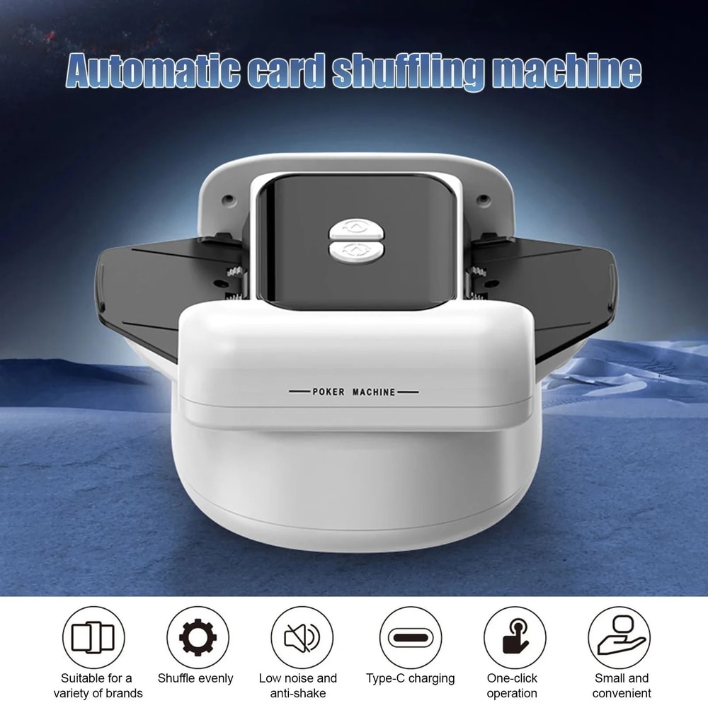 Automatic 2Deck Card Shuffler Rechargeable Electric Poker Machine With TypeC Port 5