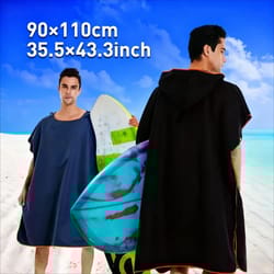 quick-dry hooded changing robe – super absorbent microfiber bathrobe for beach, swimming & fitness