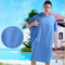QuickDry Hooded Changing Robe Super Absorbent Microfiber Bathrobe For Beach Swimming Fitness 2