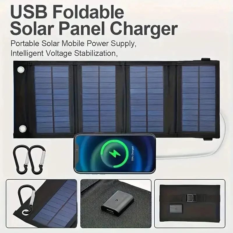 Portable Foldable USB Solar Panel HighEfficiency Folding Solar Charger For Travel Camping 1